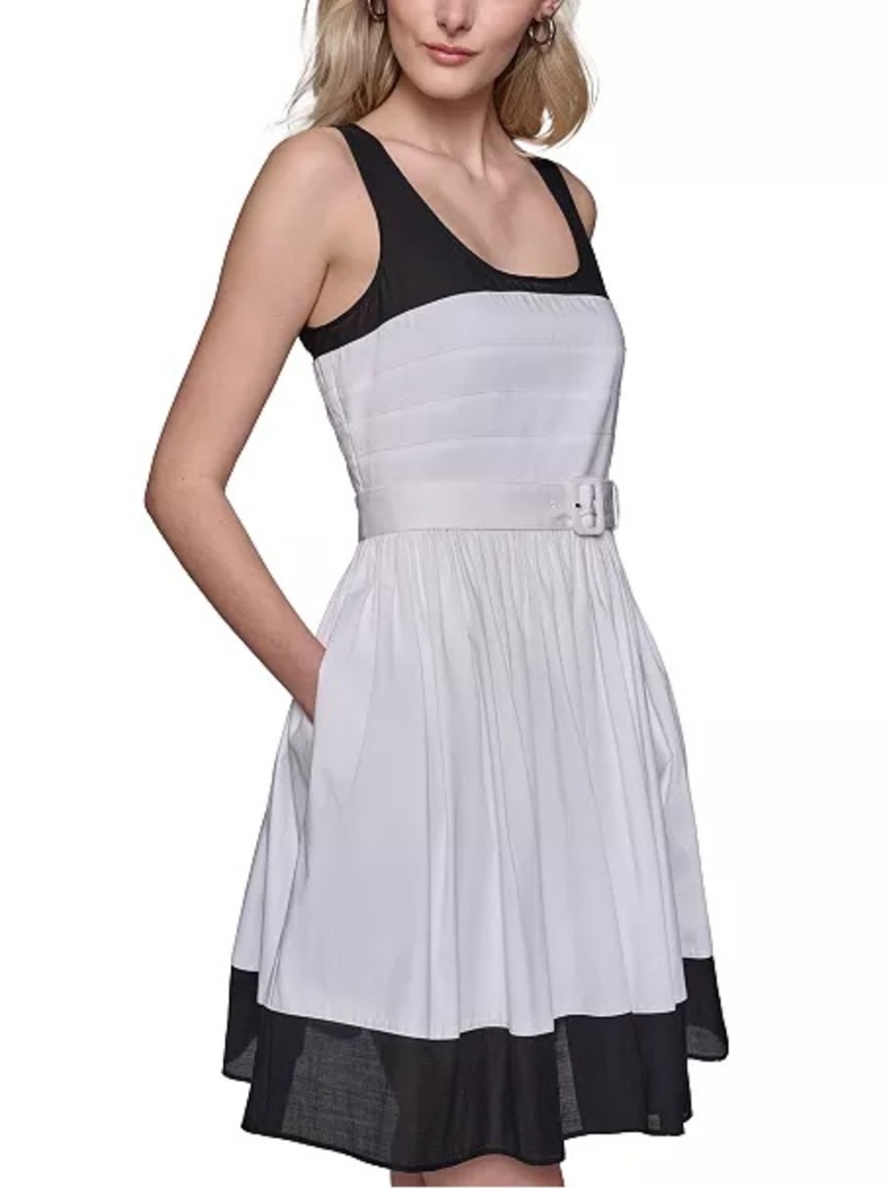 Women's Square-Neck Belted Dress in size 6